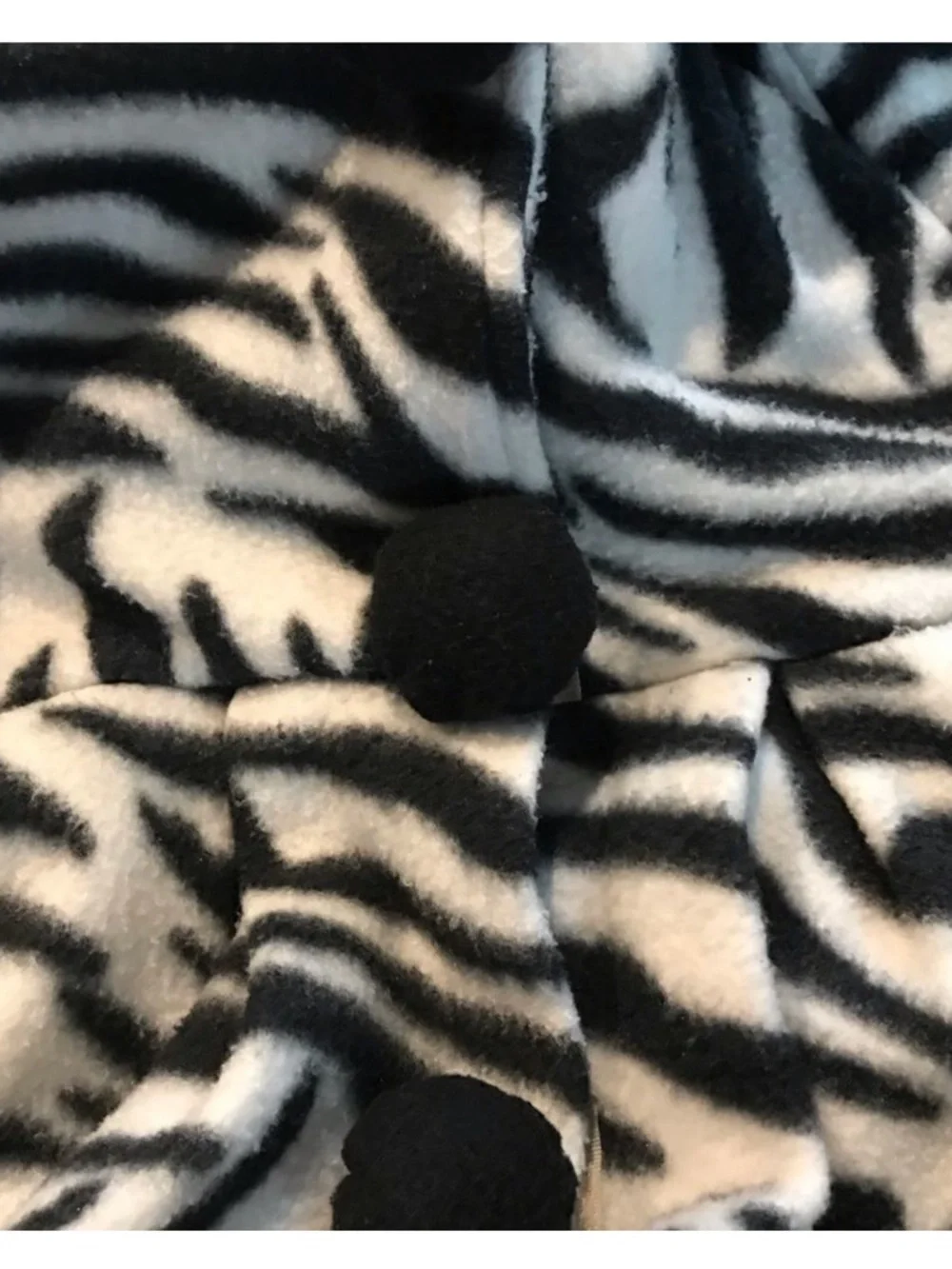 Unlisted Black and White Zebra Faux Fur Kids Coat